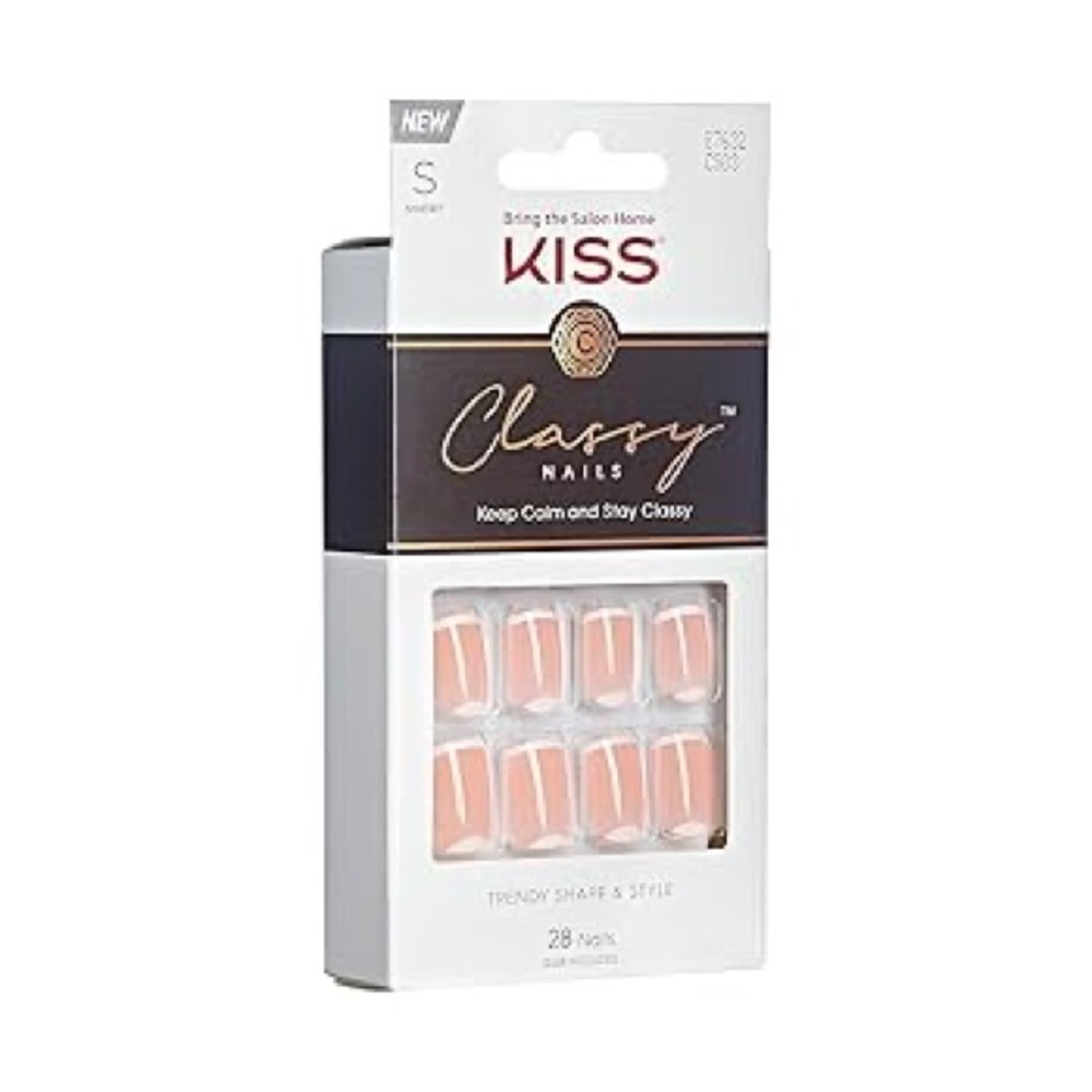 KISS Classy Nails - Chic Pink and White